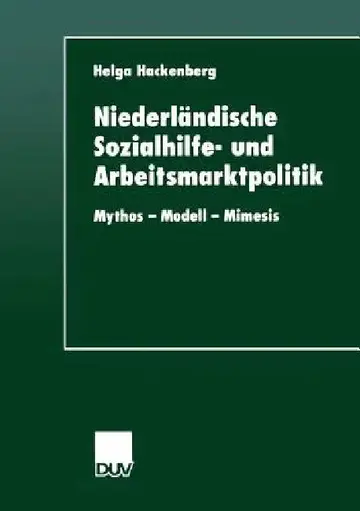 Cover of Niederländische Sozialhilfe- Und Arbeitsmarktpolitik