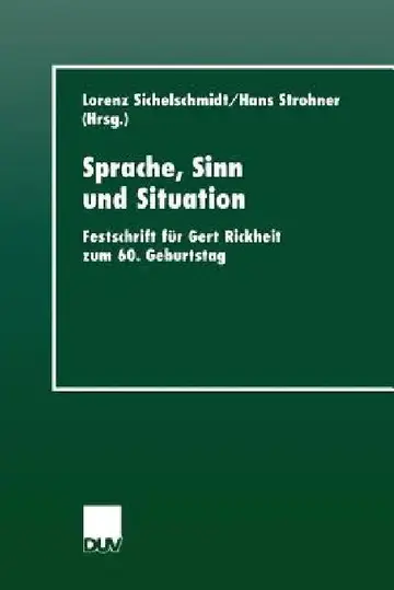 Cover of Sprache, Sinn Und Situation