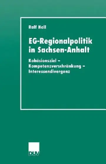 Cover of Eg-Regionalpolitik in Sachsen-Anhalt
