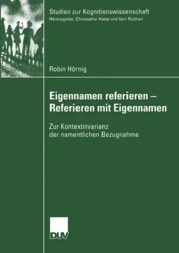 Cover of Eigennamen Referieren - Referieren Mit Eigennamen