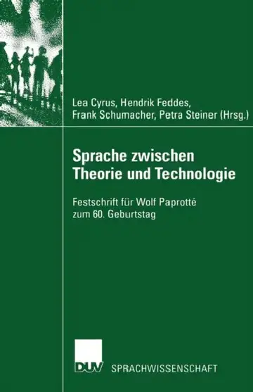 Cover of Sprache Zwischen Theorie Und Technologie / Language Between Theory and Technology