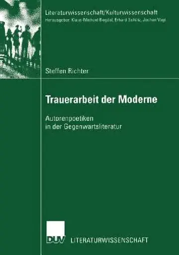 Cover of Trauerarbeit Der Moderne