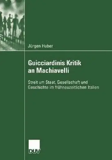Cover of Guicciardinis Kritik an Machiavelli