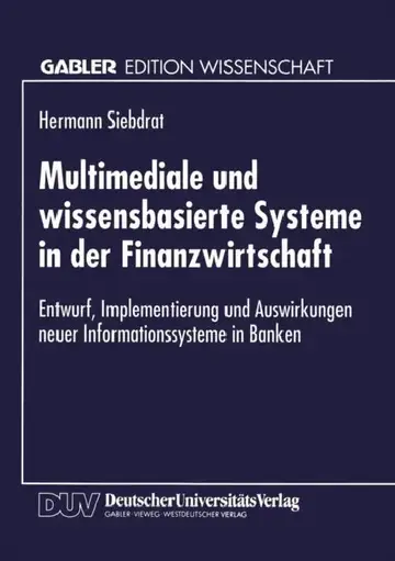 Cover of Multimediale Und Wissensbasierte Systeme in Der Finanzwirtschaft