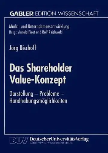 Cover of Das Shareholder Value-Konzept
