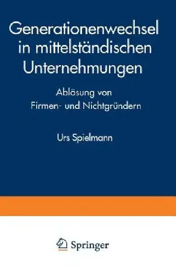 Cover of Generationenwechsel in Mittelständischen Unternehmungen