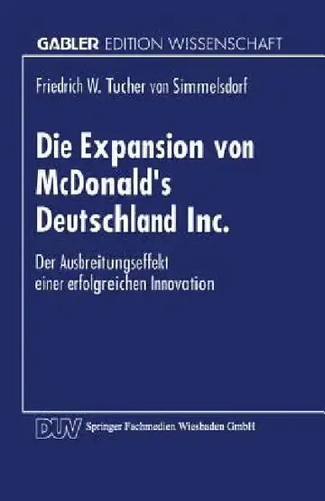 Cover of Die Expansion Von McDonald's Deutschland Inc.