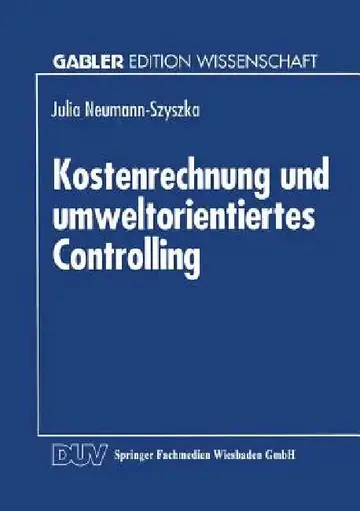 Cover of Kostenrechnung Und Umweltorientiertes Controlling