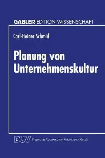 Cover of Planung Von Unternehmenskultur