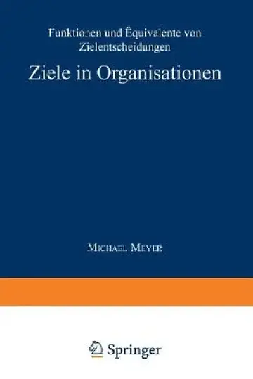Cover of Ziele in Organisationen