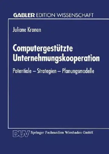 Cover of Computergestützte Unternehmungskooperation