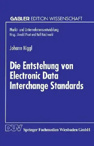 Cover of Die Entstehung Von Electronic Data Interchange Standards
