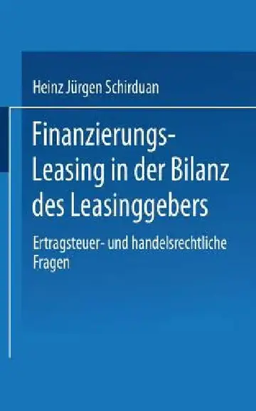 Cover of Finanzierungs-Leasing in Der Bilanz Des Leasinggebers