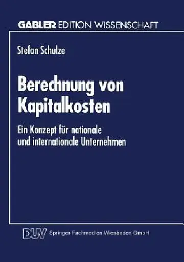 Cover of Berechnung Von Kapitalkosten