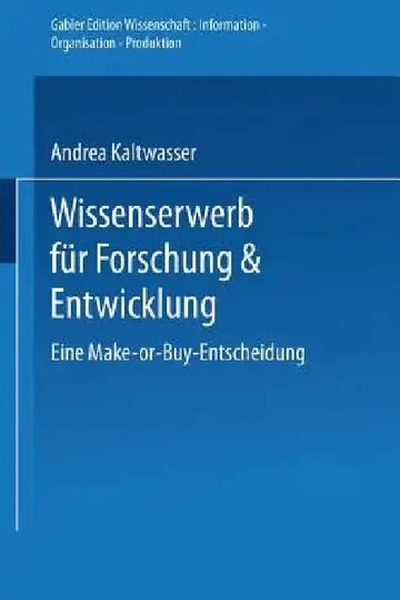 Cover of Wissenserwerb Für Forschung & Entwicklung