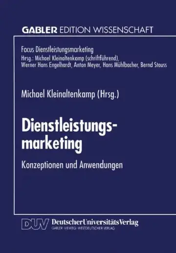 Cover of Dienstleistungsmarketing
