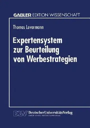 Cover of Expertensystem Zur Beurteilung Von Werbestrategien