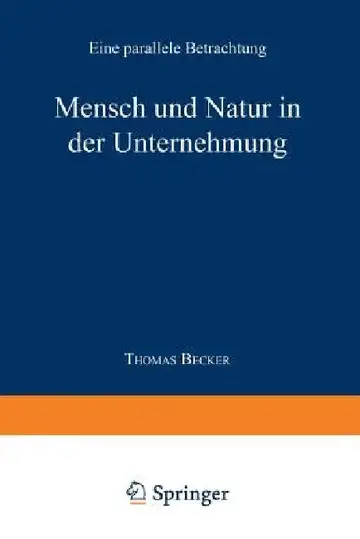 Cover of Mensch Und Natur in Der Unternehmung
