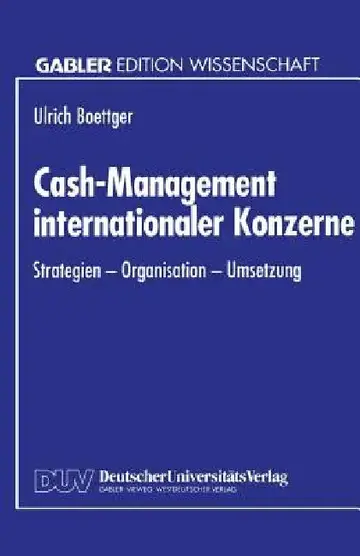 Cover of Cash-Management Internationaler Konzerne