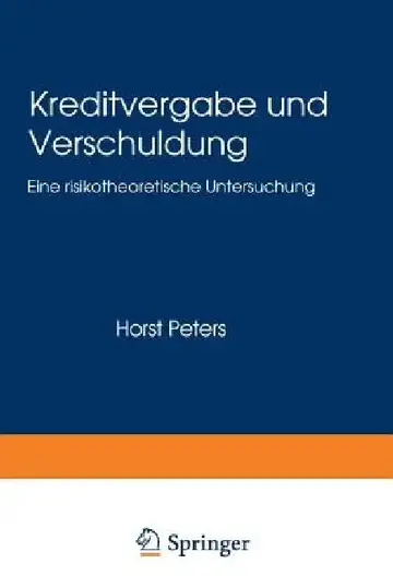 Cover of Kreditvergabe Und Verschuldung