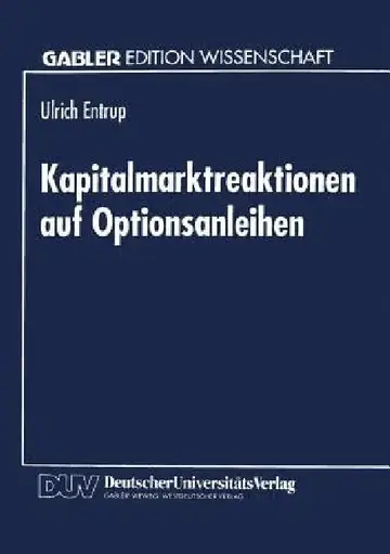 Cover of Kapitalmarktreaktionen Auf Optionsanleihen