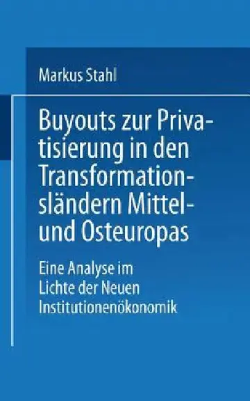 Cover of Buyouts Zur Privatisierung in Den Transformationsländern Mittel- Und Osteuropas