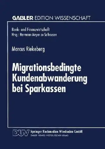 Cover of Migrationsbedingte Kundenabwanderung Bei Sparkassen