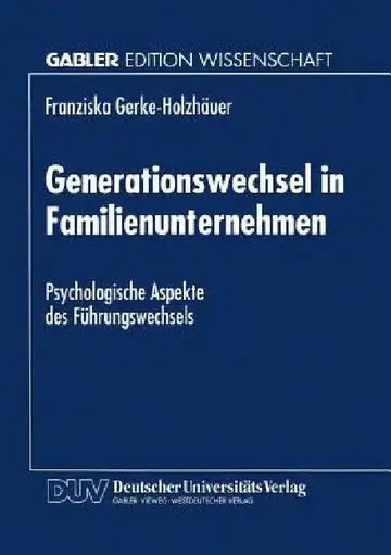 Cover of Generationswechsel in Familienunternehmen