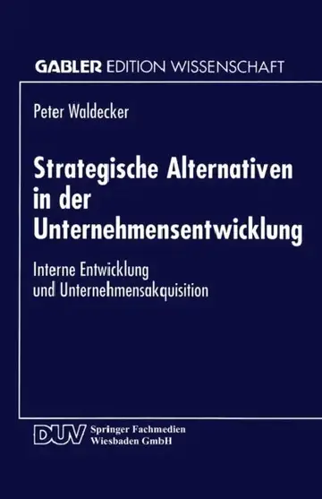 Cover of Strategische Alternativen in Der Unternehmensentwicklung