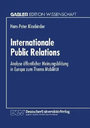 Cover of Internationale Public Relations