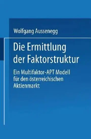 Cover of Die Ermittlung Der Faktorstruktur