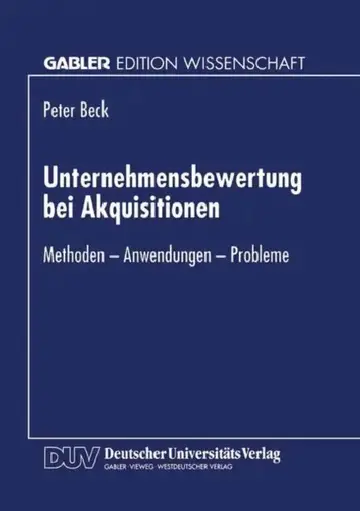 Cover of Unternehmensbewertung Bei Akquisitionen