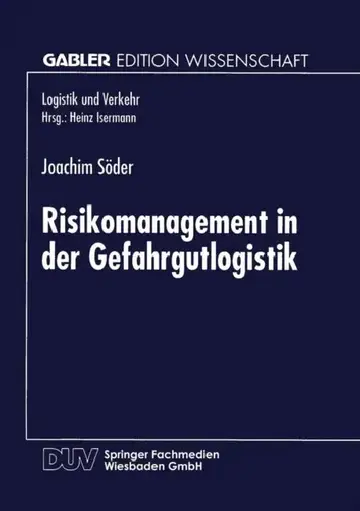 Cover of Risikomanagement in Der Gefahrgutlogistik