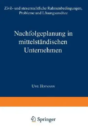 Cover of Nachfolgeplanung in Mittelständischen Unternehmen