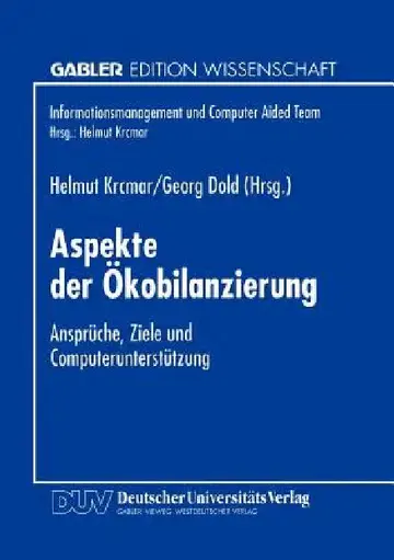Cover of Aspekte Der Ökobilanzierung