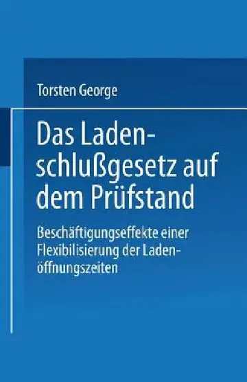 Cover of Das Ladenschlußgesetz Auf Dem Prüfstand