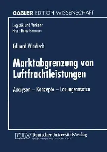 Cover of Marktabgrenzung Von Luftfrachtleistungen