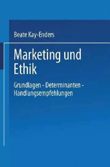 Cover of Marketing Und Ethik