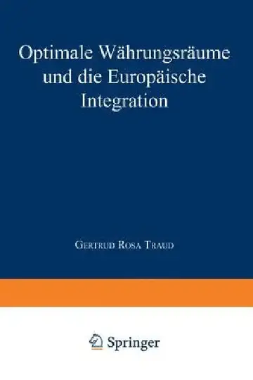 Cover of Optimale Währungsräume Und Die Europäische Integration