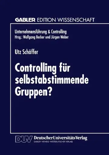 Cover of Controlling Für Selbstabstimmende Gruppen?