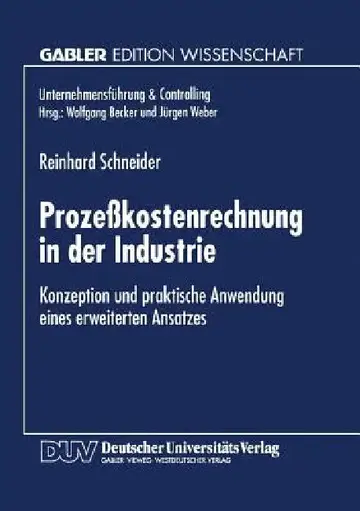 Cover of Prozeßkostenrechnung in Der Industrie