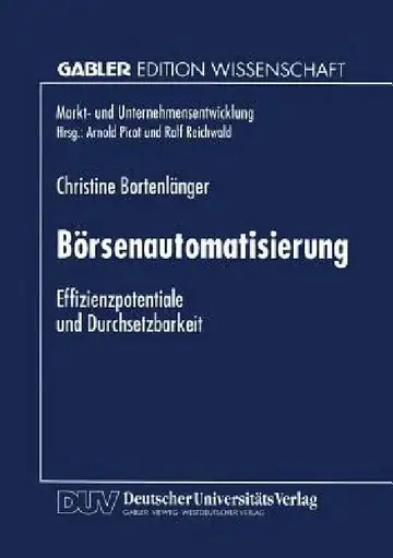 Cover of Börsenautomatisierung