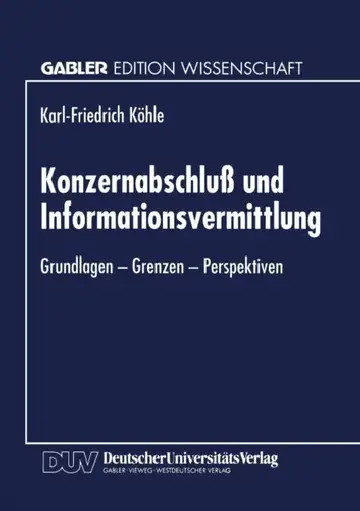 Cover of Konzernabschluß Und Informationsvermittlung