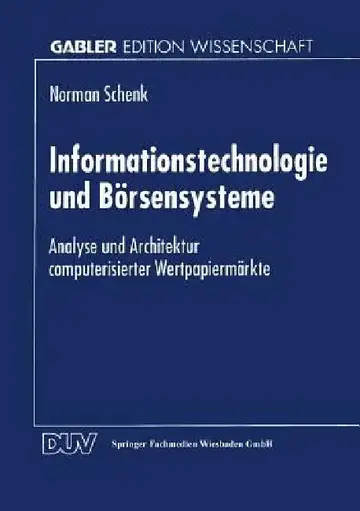 Cover of Informationstechnologie Und Börsensysteme