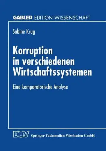 Cover of Korruption in Verschiedenen Wirtschaftssystemen
