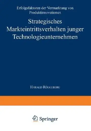 Cover of Strategisches Markteintrittsverhalten Junger Technologieunternehmen