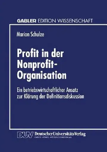 Cover of Profit in Der Nonprofit-Organisation
