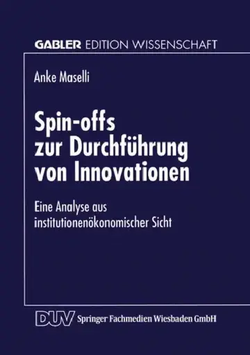Cover of Spin-Offs Zur Durchführung Von Innovationen
