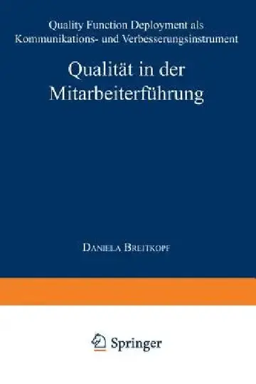 Cover of Qualität in Der Mitarbeiterführung
