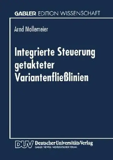 Cover of Integrierte Steuerung Getakteter Variantenfließlinien